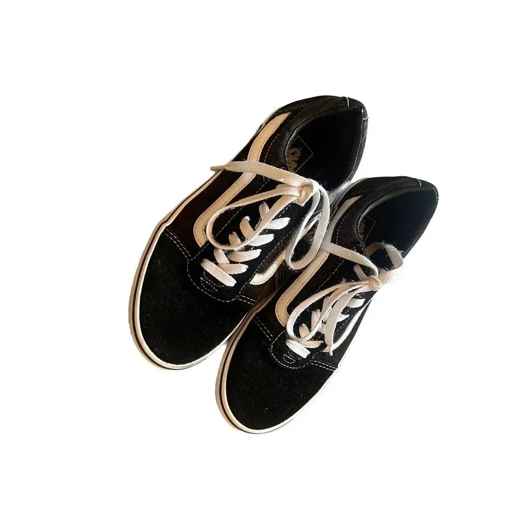 Vans Kids Off The Wall Black Classic Canvas & Suede Size 4.5 Youth Sneakers